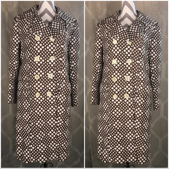 Vintage Jackets & Blazers - Vintage Polkadot overcoat size Medium